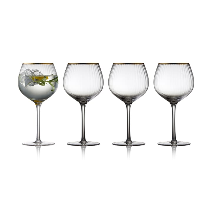 Palermo Gold gin & tonicglas 65 cl 4-pak - Klar/Guld - Lyngby Glas