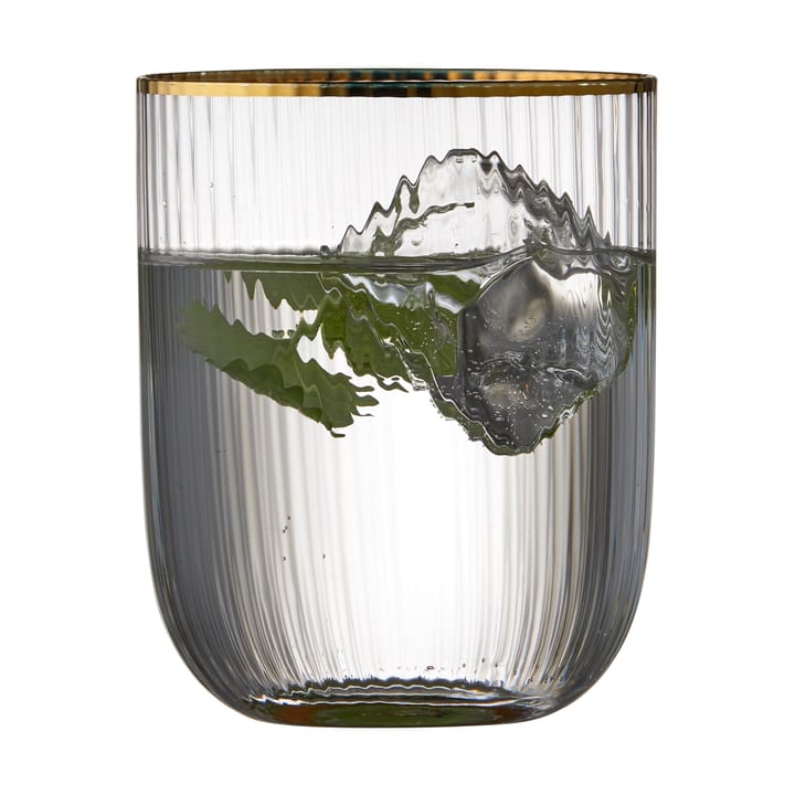 Palermo Gold tumblerglas 35 cl 4-pak, Klar/Guld Lyngby Glas