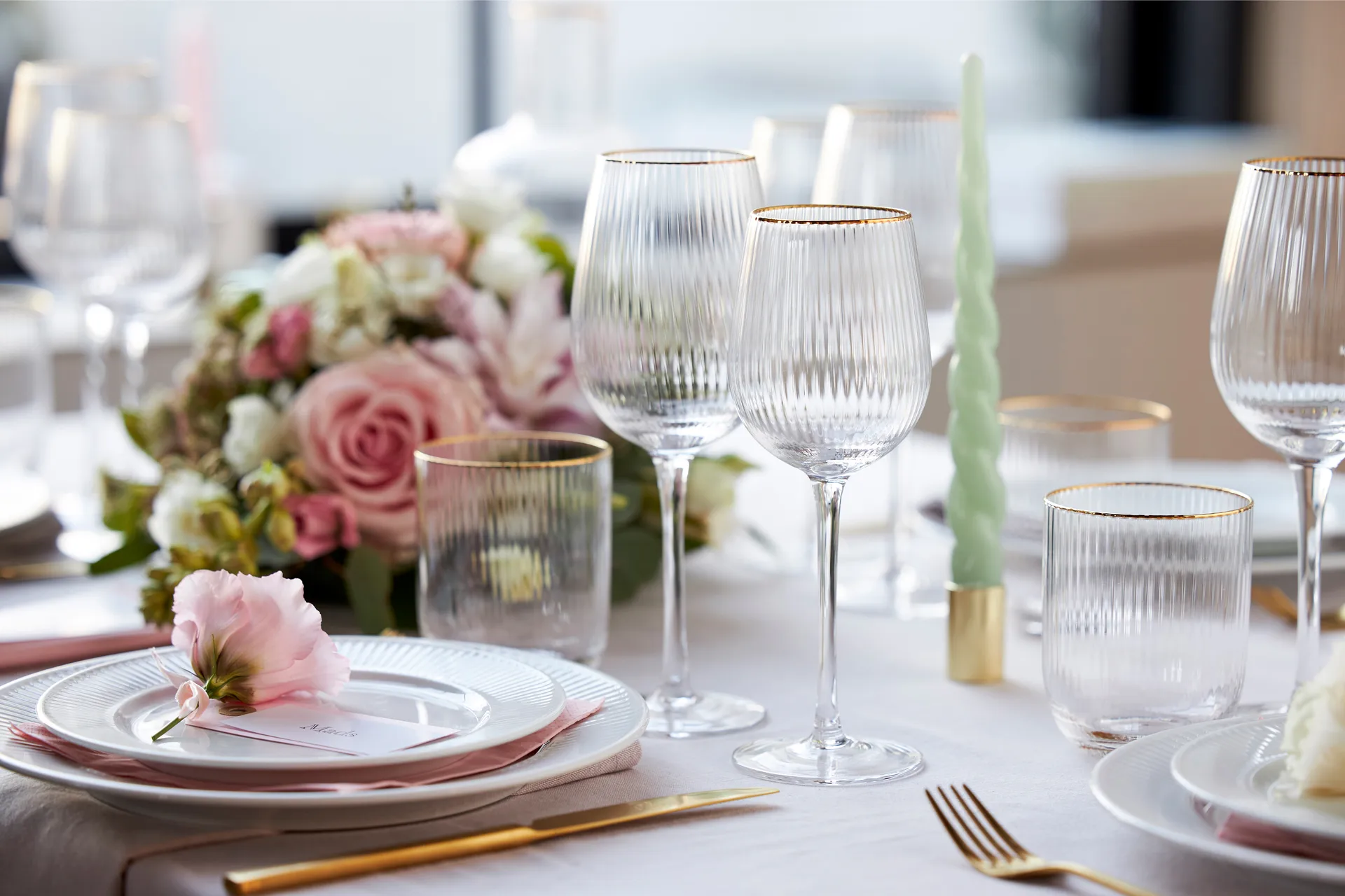 Palermo Gold tumblerglas 35 cl 4-pak, Klar/Guld Lyngby Glas