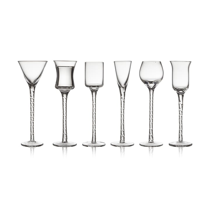 Rom snapseglas 2,5-5 cl 6 dele - Klar - Lyngby Glas