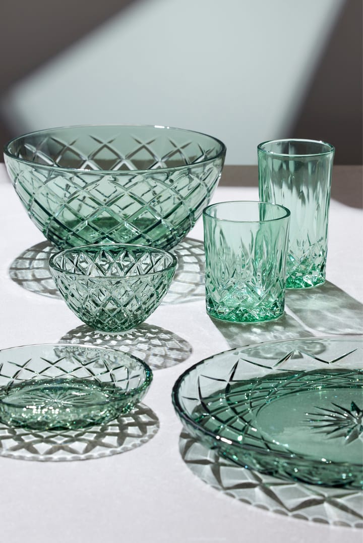 Sorrento asietter Ø16 cm 4-pak, Grøn Lyngby Glas