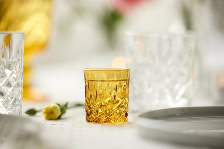 Sorrento shotglas 4 cl 4-pak - Amber - Lyngby Glas