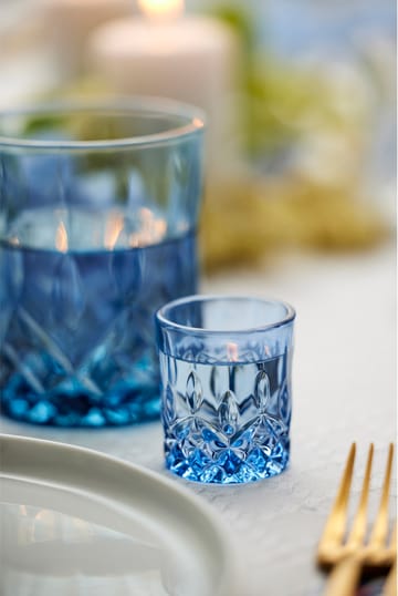 Sorrento shotglas 4 cl 4-pak - Blå - Lyngby Glas