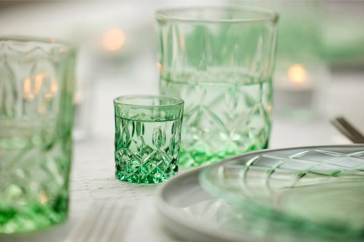 Sorrento shotglas 4 cl 4-pak - Grøn - Lyngby Glas