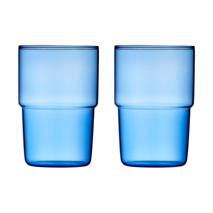 Torino glas 40 cl 2-pak - Blue - Lyngby Glas