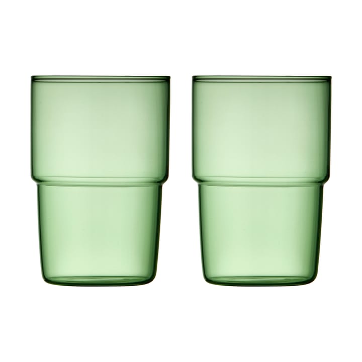 Torino glas 40 cl 2-pak - Green - Lyngby Glas