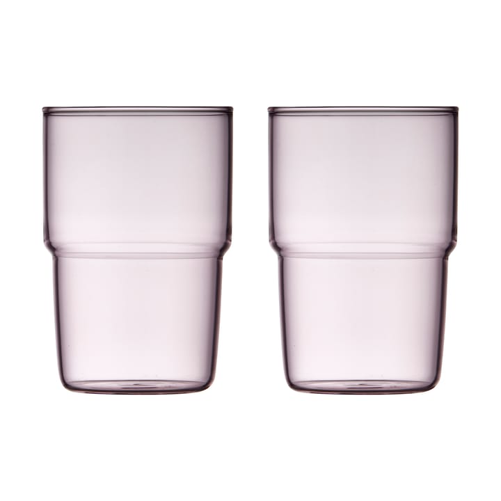 Torino glas 40 cl 2-pak - Pink - Lyngby Glas