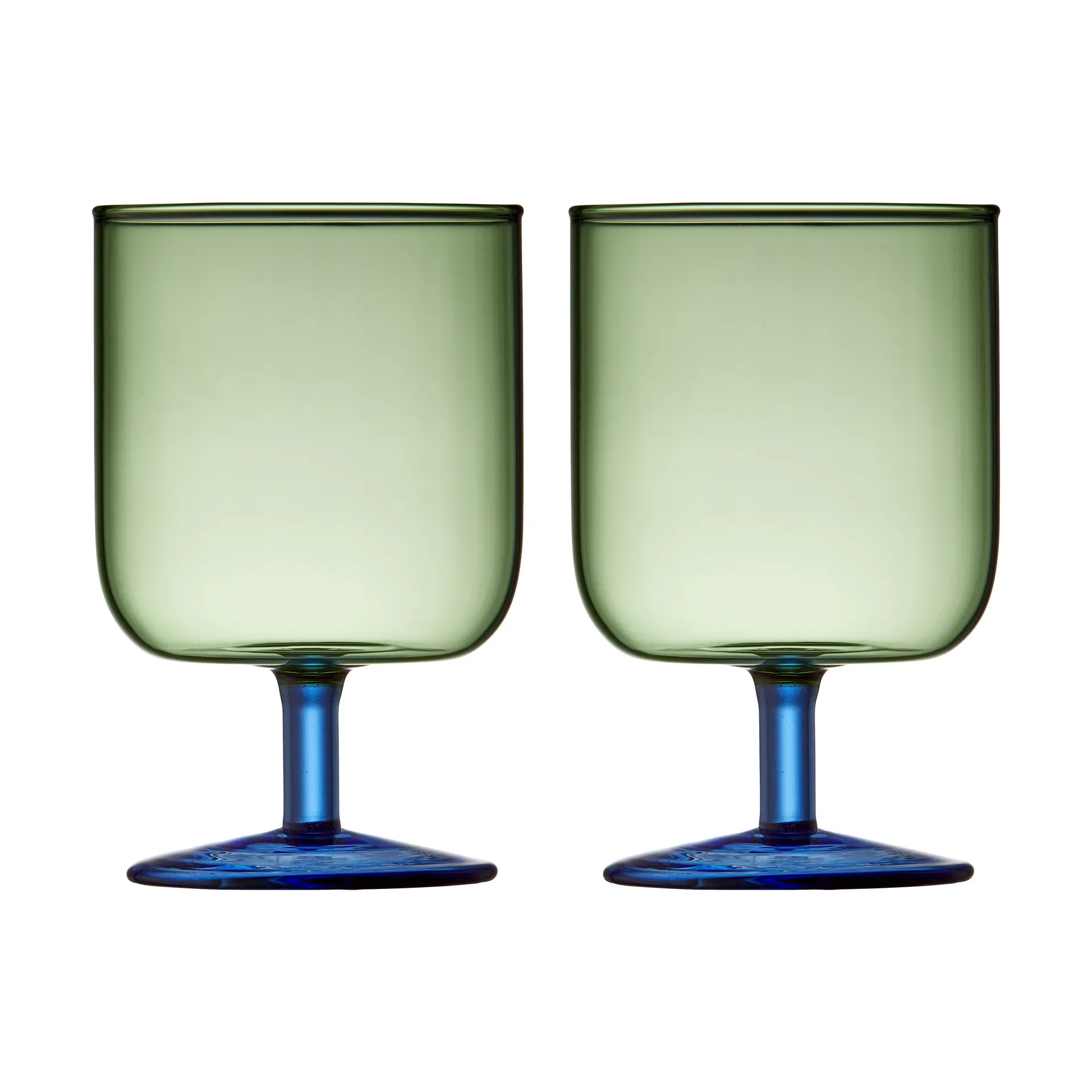 Torino vinglas 30 cl 2-pak, Green-blue Lyngby Glas
