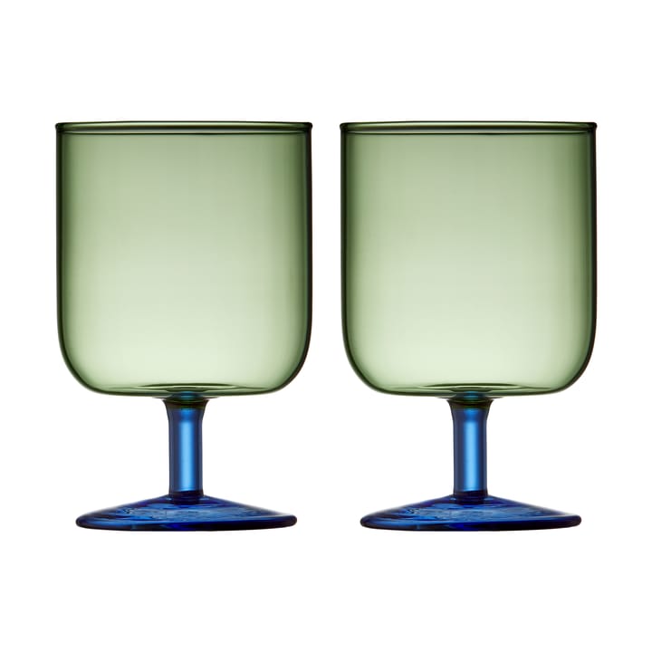 Torino vinglas 30 cl 2-pak - Green-blue - Lyngby Glas