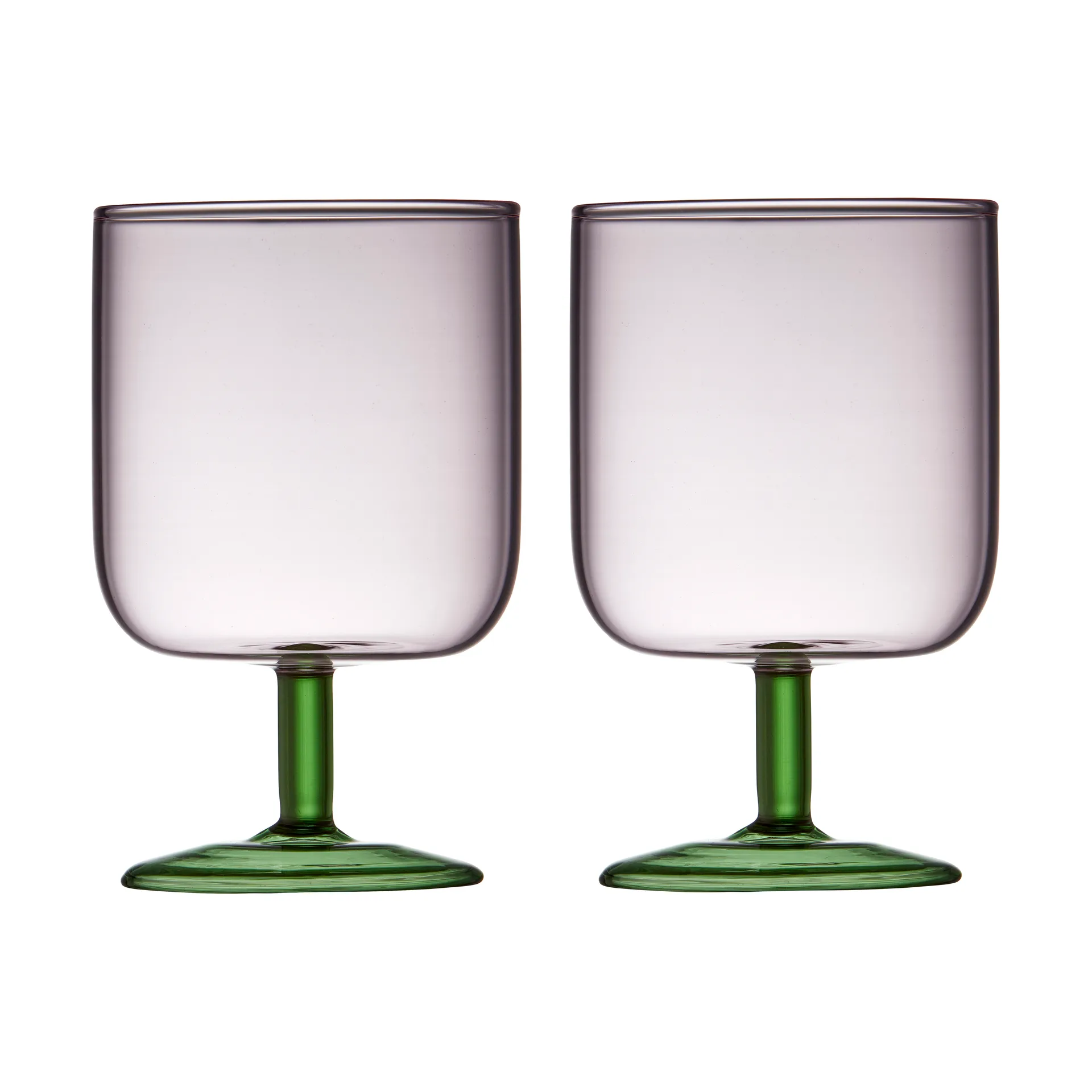 Torino vinglas 30 cl 2-pak, Pink-green Lyngby Glas