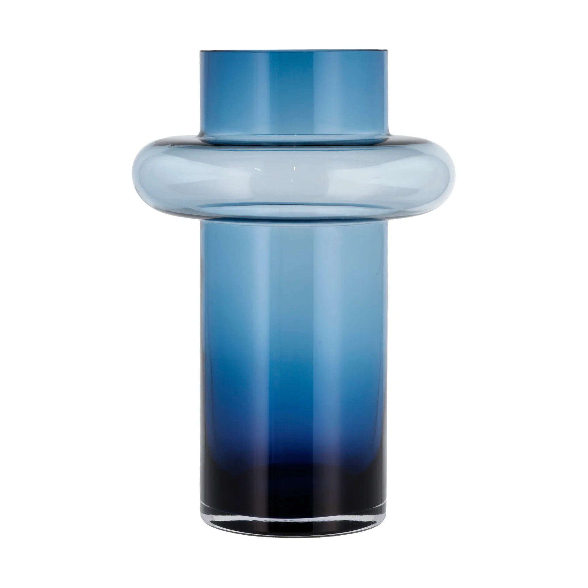 Tube vase glas 30 cm, Blå Lyngby Glas