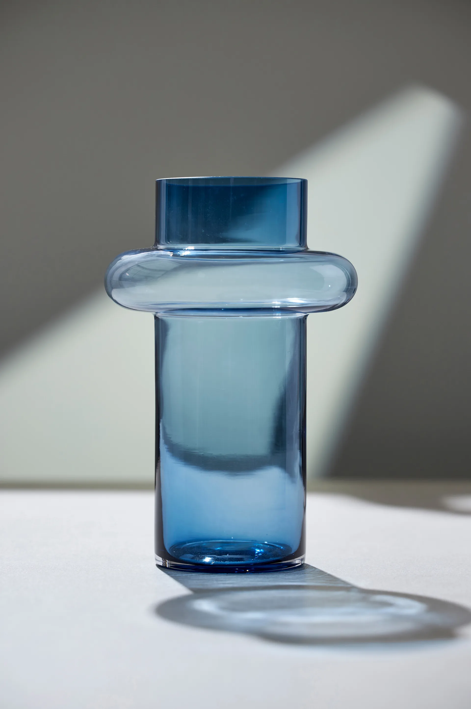 Tube vase glas 30 cm, Blå Lyngby Glas