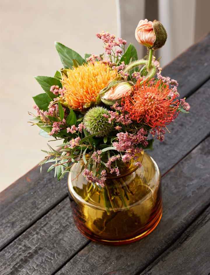 Tubular vase glas 20 cm - Amber - Lyngby Glas