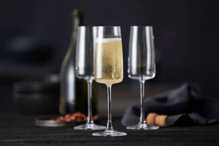 Zero champagneglas 30 cl 4-pak, Krystal Lyngby Glas