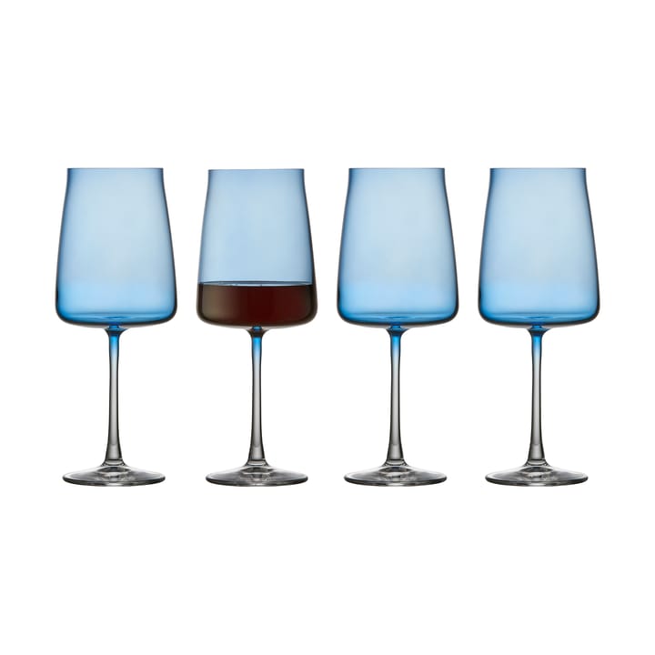 Zero rødvinsglas 54 cl 4-pak - Blue - Lyngby Glas