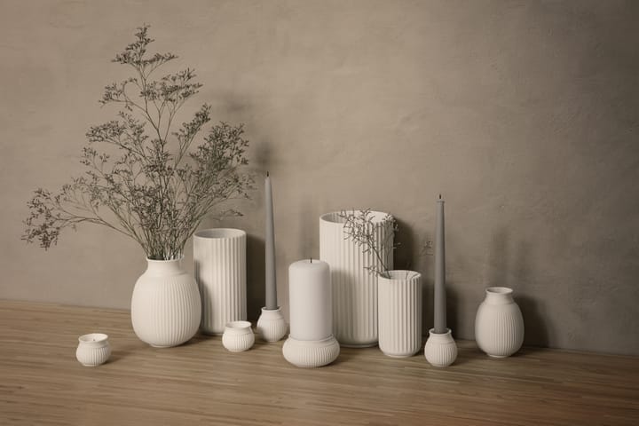 Curve bloklysestage Ø11 cm - Hvid - Lyngby Porcelæn
