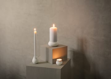 Curve bloklysestage Ø11 cm - Hvid - Lyngby Porcelæn