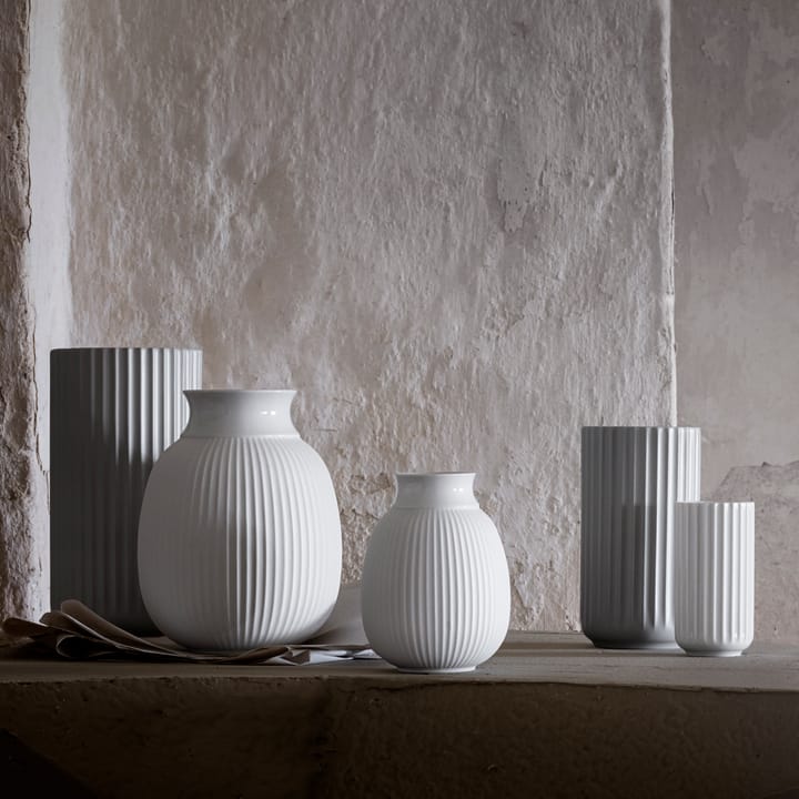 Lyngby Curve vase 12 cm, Hvid Lyngby Porcelæn