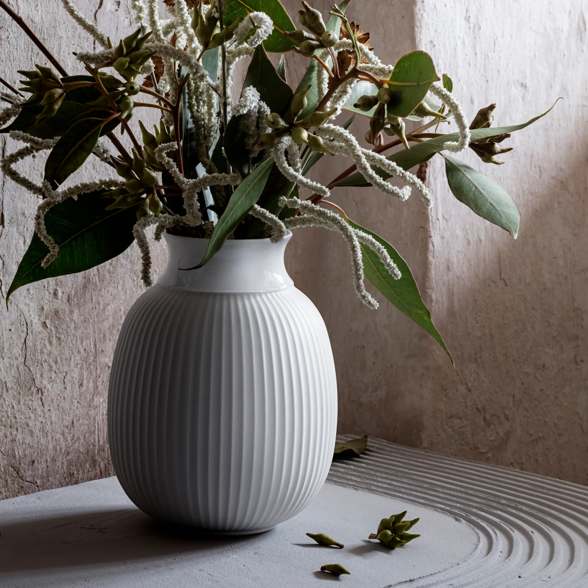 Lyngby Curve vase 17,5 cm, Hvid Lyngby Porcelæn