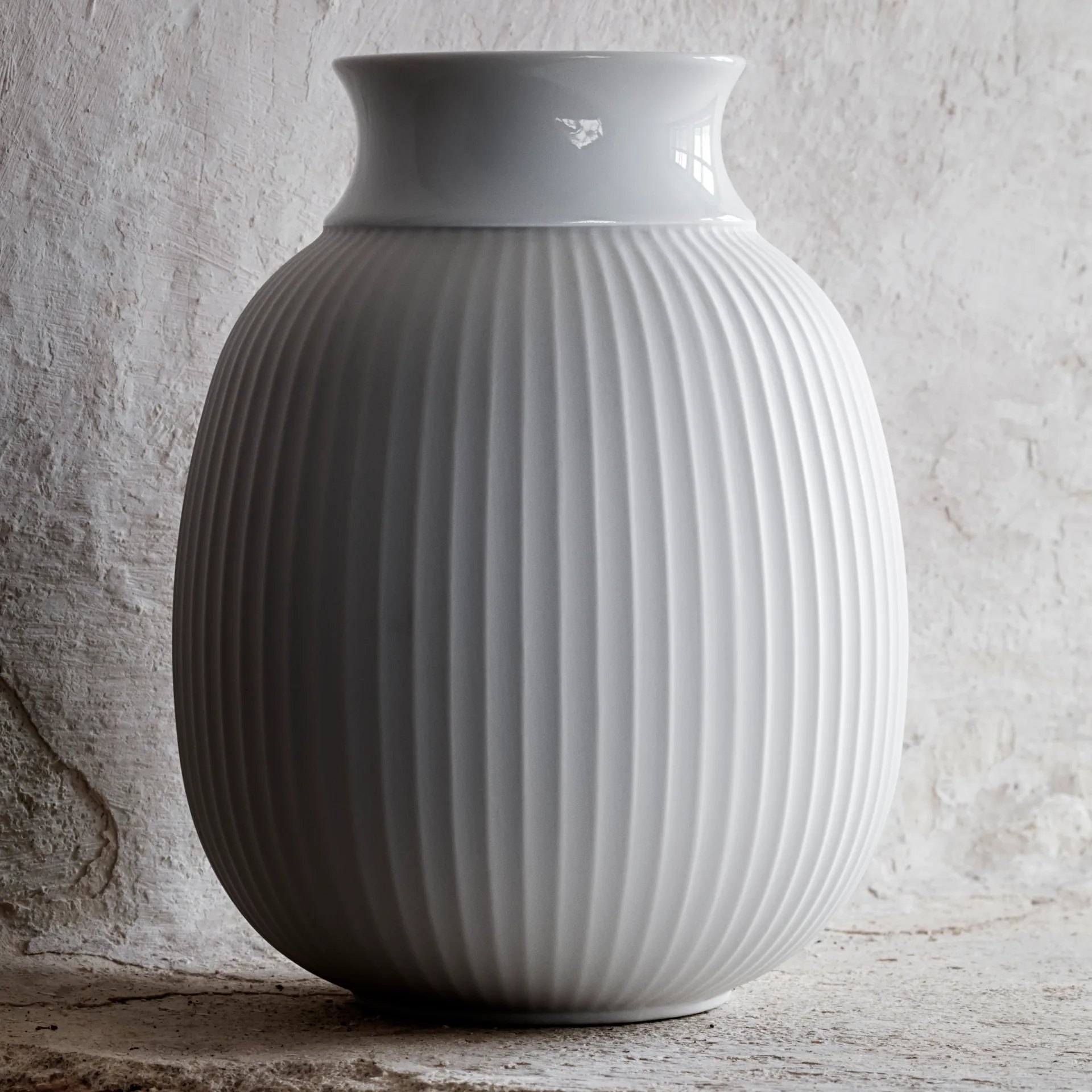 Lyngby Curve vase 17,5 cm, Hvid Lyngby Porcelæn