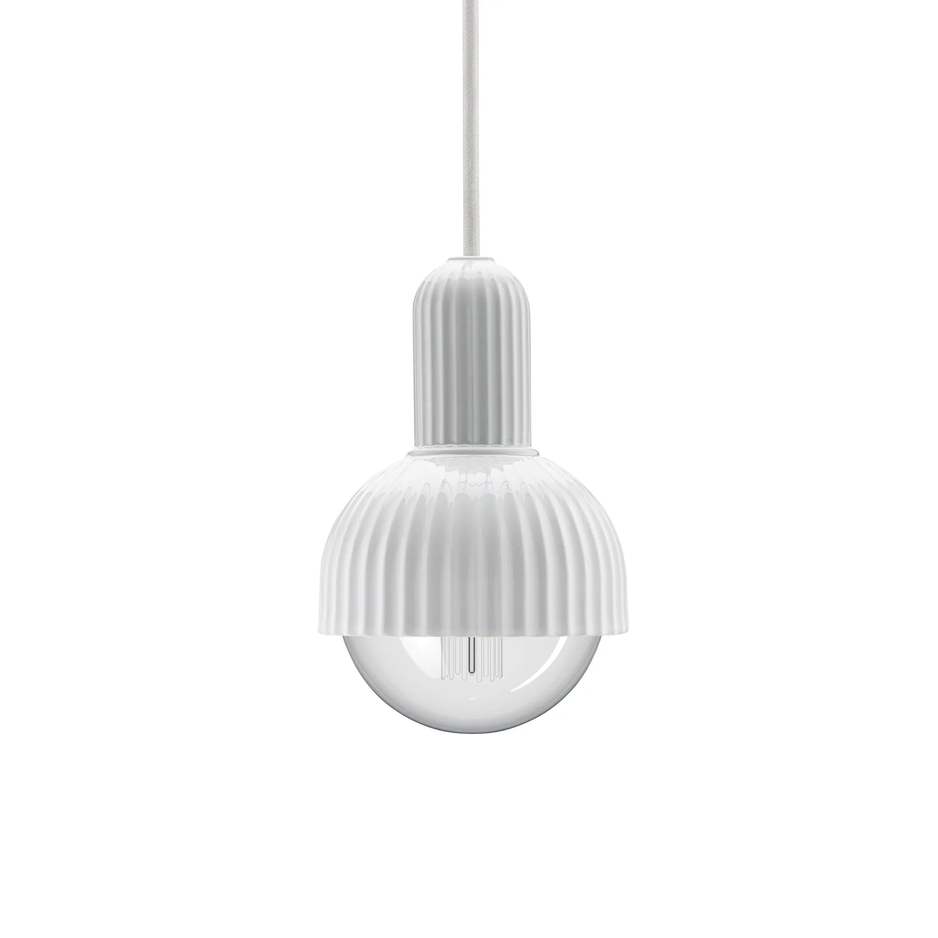 Lyngby loftlampe, hvid Lyngby Porcelæn