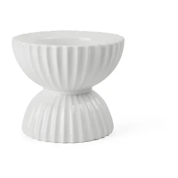 Lyngby Tura bloklysstage Ø11,5 cm - Hvid - Lyngby Porcelæn
