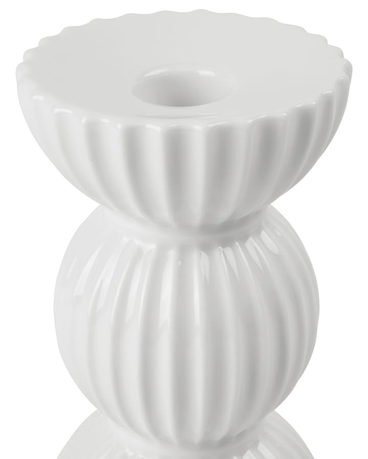 Lyngby Tura lysestage 14 cm - Hvid - Lyngby Porcelæn