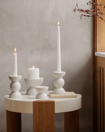 Lyngby Tura lysestage 14 cm - Hvid - Lyngby Porcelæn