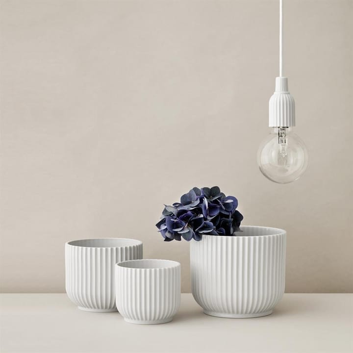 Lyngby urtepotteskjuler hvid, Ø14,5 cm Lyngby Porcelæn