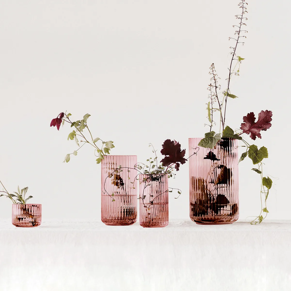 Lyngby vase glas burgundy, 38 cm Lyngby Porcelæn