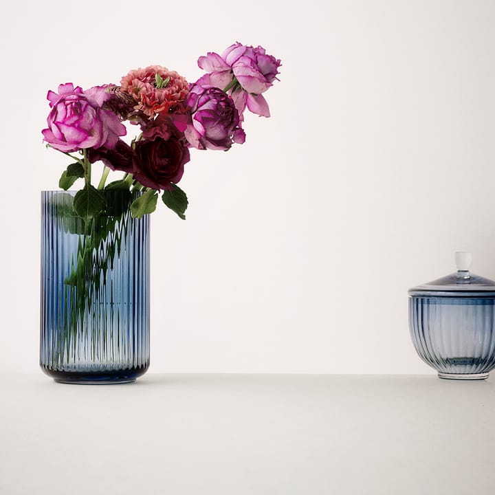 Lyngby vase glas midnatsblå, 38 cm Lyngby Porcelæn