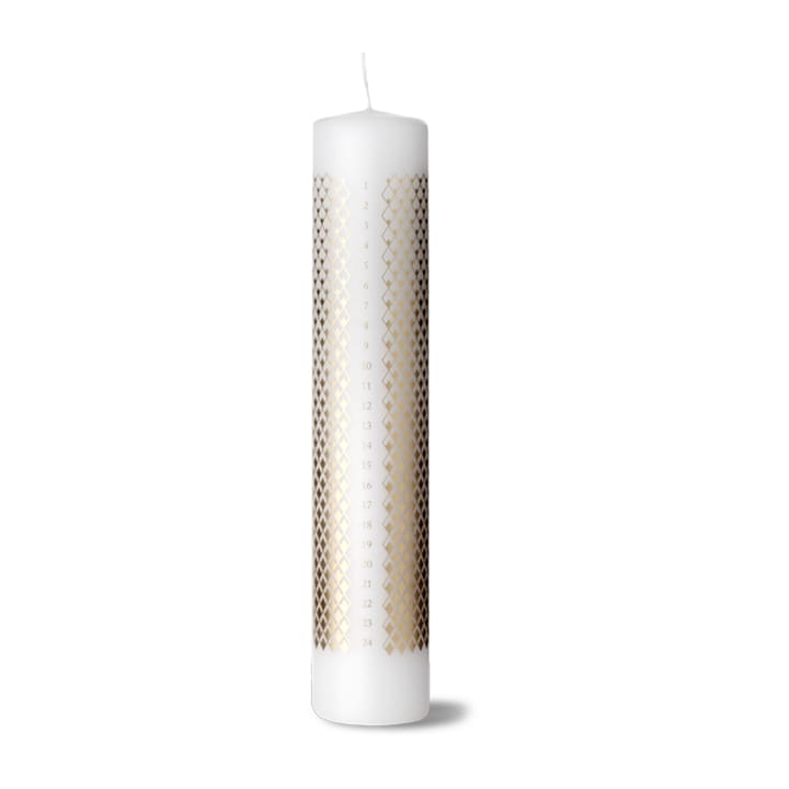 Rhombe Adventslys Ø5 cm - Hvid - Lyngby Porcelæn