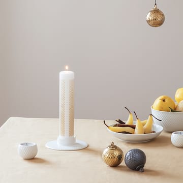 Rhombe Adventslys Ø5 cm - Hvid - Lyngby Porcelæn