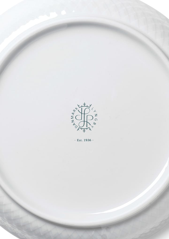 Rhombe desserttallerken Ø16 cm - Hvid - Lyngby Porcelæn