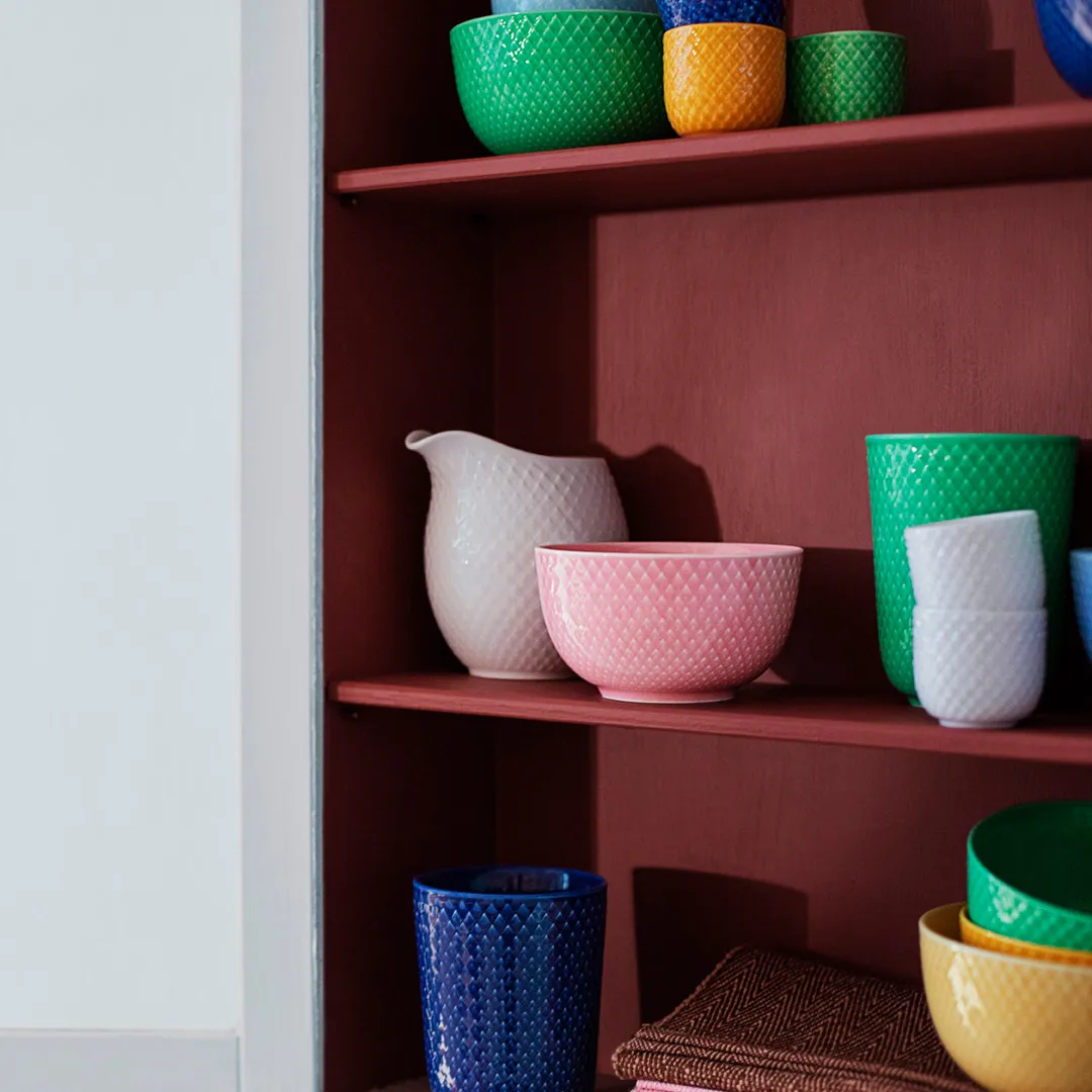 Rhombe æggebæger Ø5 cm, Gul Lyngby Porcelæn