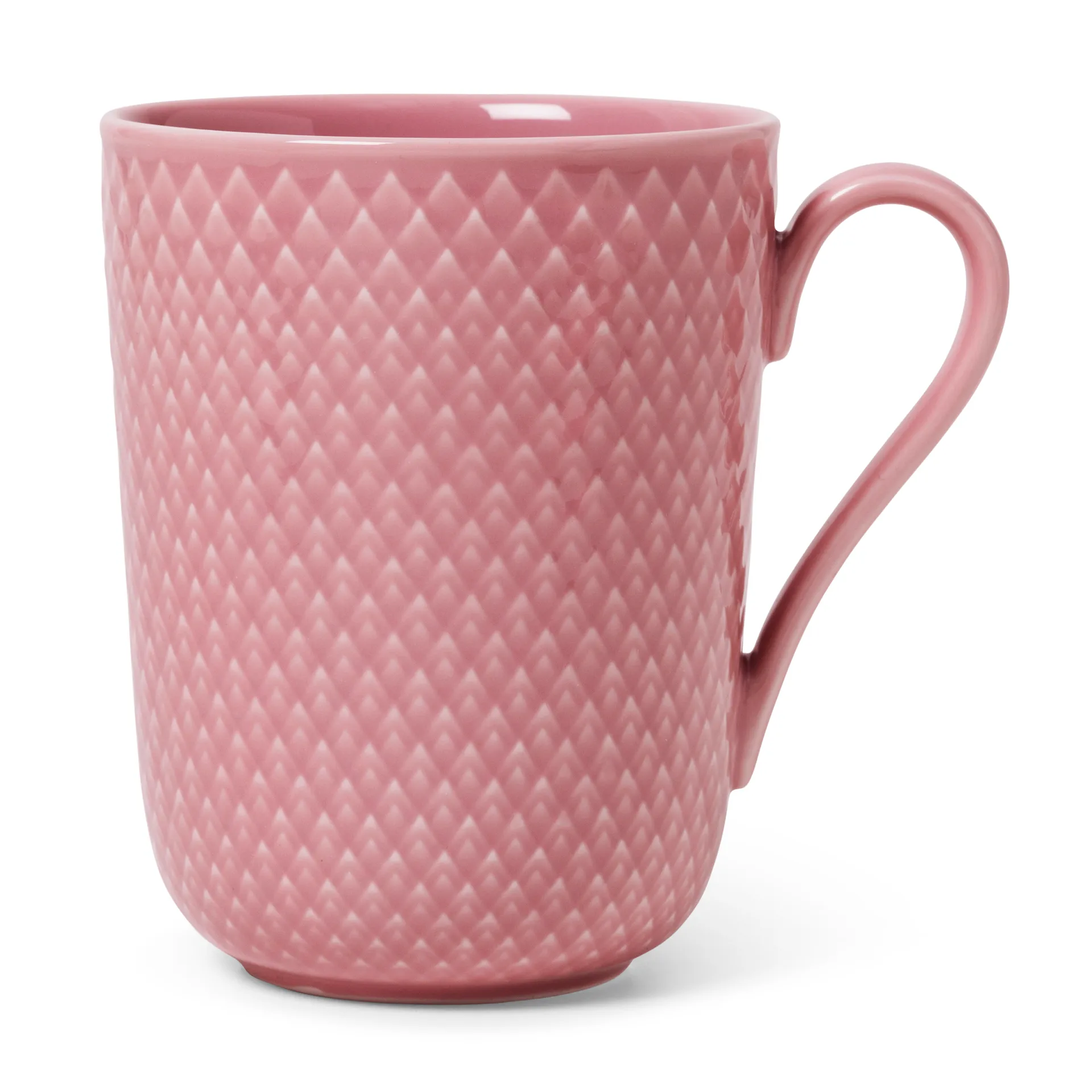 Rhombe krus med hank 33 cl, Lyserød Lyngby Porcelæn