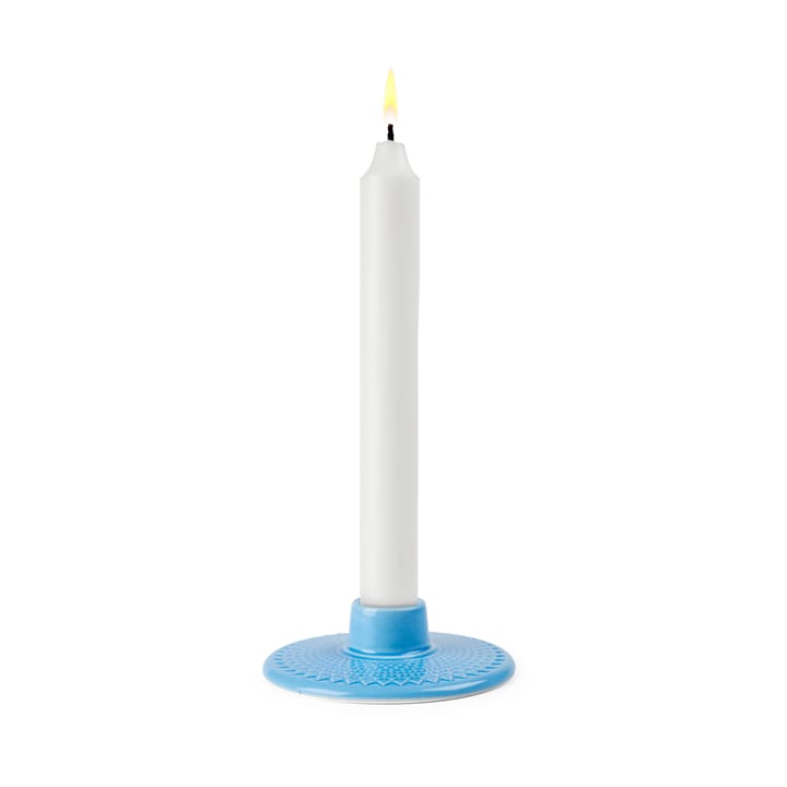 Rhombe lysestage 3 cm - Blå - Lyngby Porcelæn