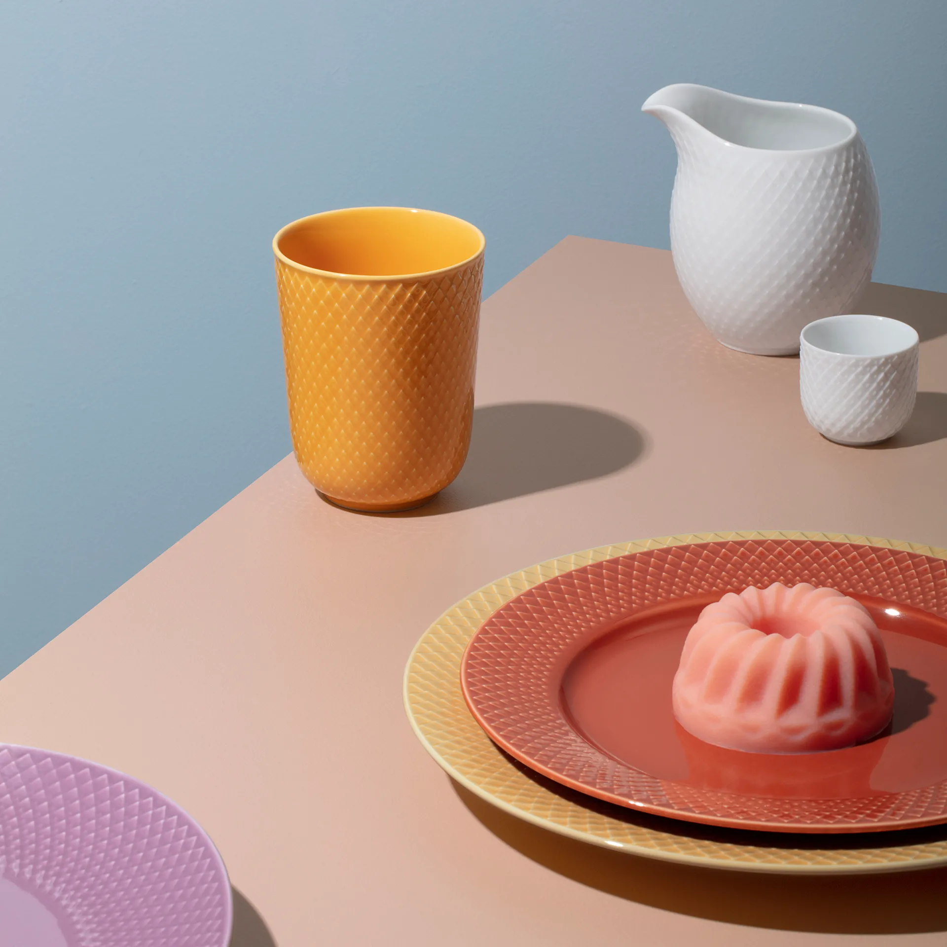 Rhombe mælkekande 39 cl, Hvid Lyngby Porcelæn