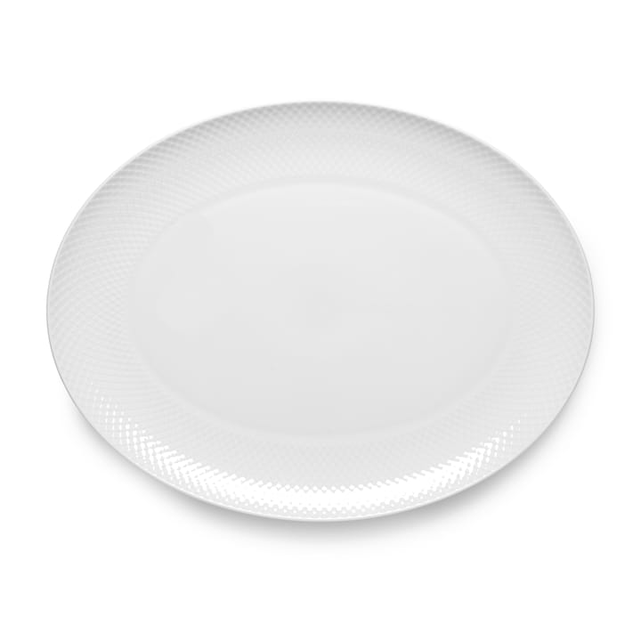 Rhombe serveringsfad 32x42 cm - Hvid - Lyngby Porcelæn