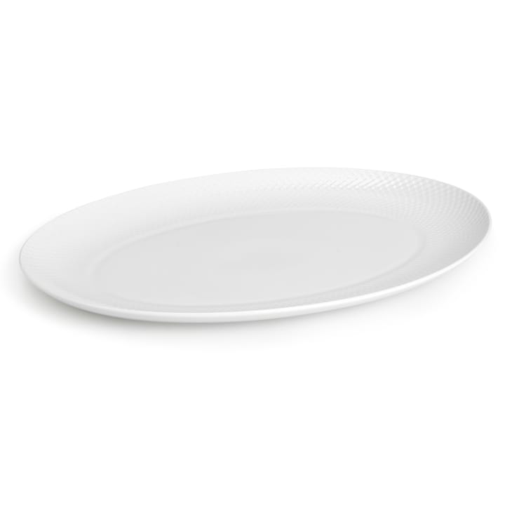 Rhombe serveringsfad 32x42 cm - Hvid - Lyngby Porcelæn