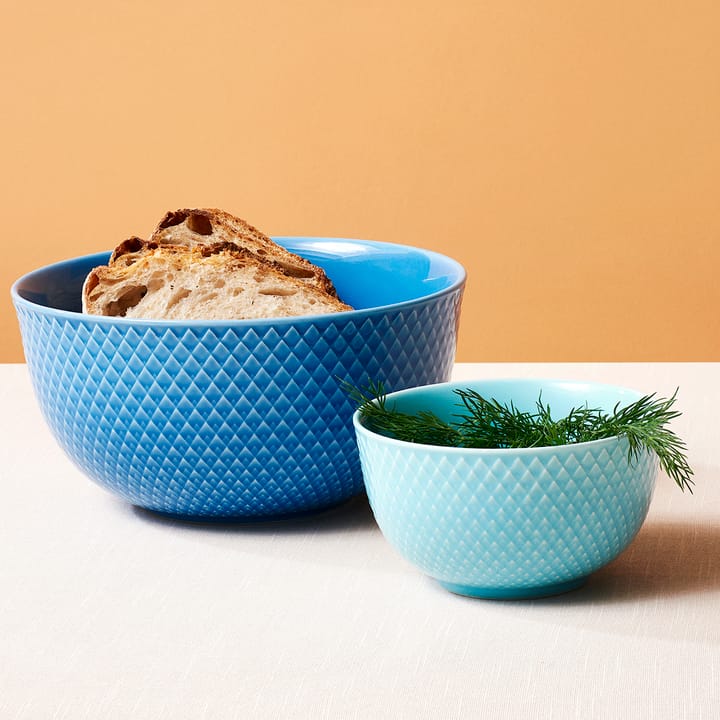 Rhombe serveringsskål Ø17,5 cm, Blå Lyngby Porcelæn