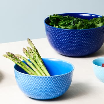 Rhombe serveringsskål Ø17,5 cm - Blå - Lyngby Porcelæn
