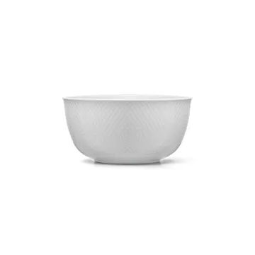 Rhombe serveringsskål Ø17,5 cm - hvid - Lyngby Porcelæn