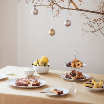 Rhombe serveringsskål Ø17,5 cm - hvid - Lyngby Porcelæn