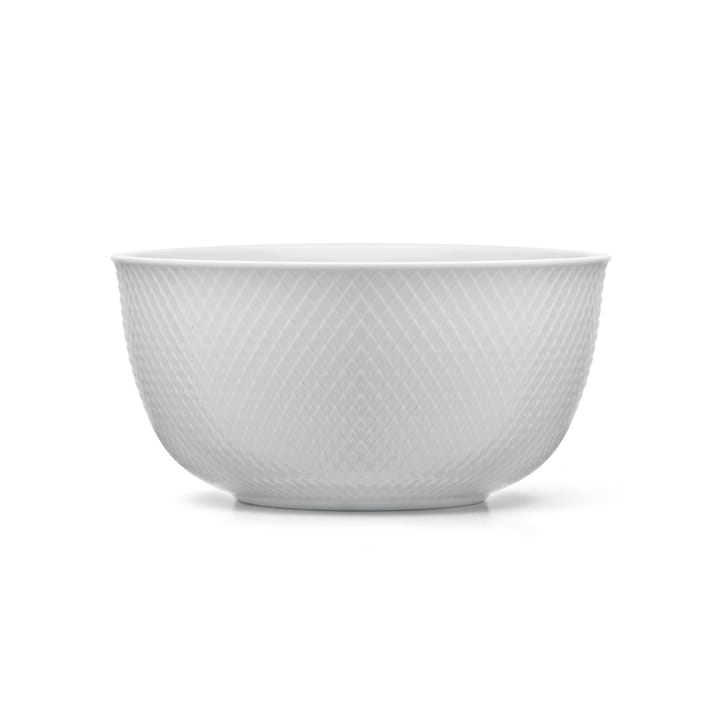 Rhombe serveringsskål Ø 22 cm - Hvid - Lyngby Porcelæn