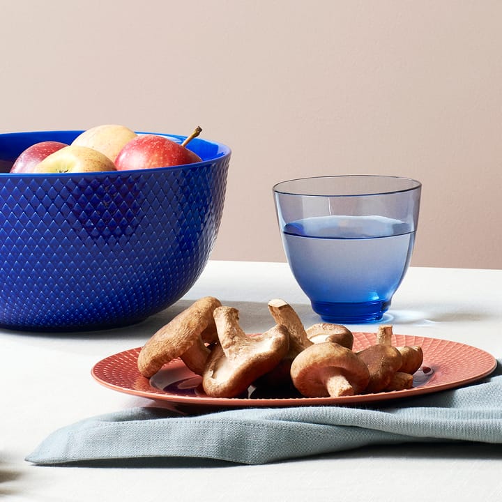 Rhombe serveringsskål Ø22 cm, Mørkeblå Lyngby Porcelæn