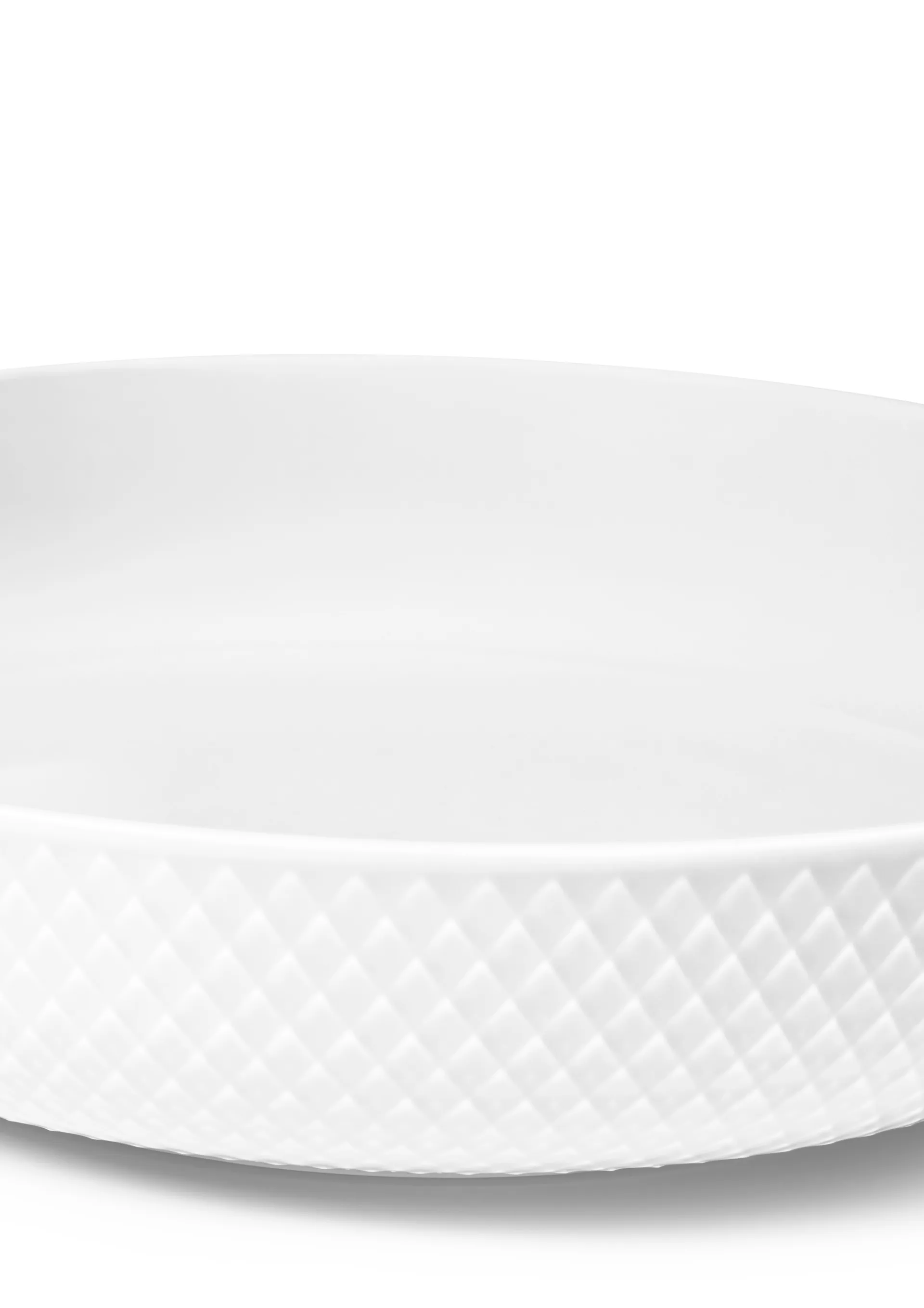 Rhombe Serveringsskål Ø28 cm, Hvid Lyngby Porcelæn