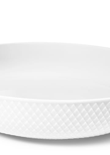 Rhombe Serveringsskål Ø28 cm - Hvid - Lyngby Porcelæn
