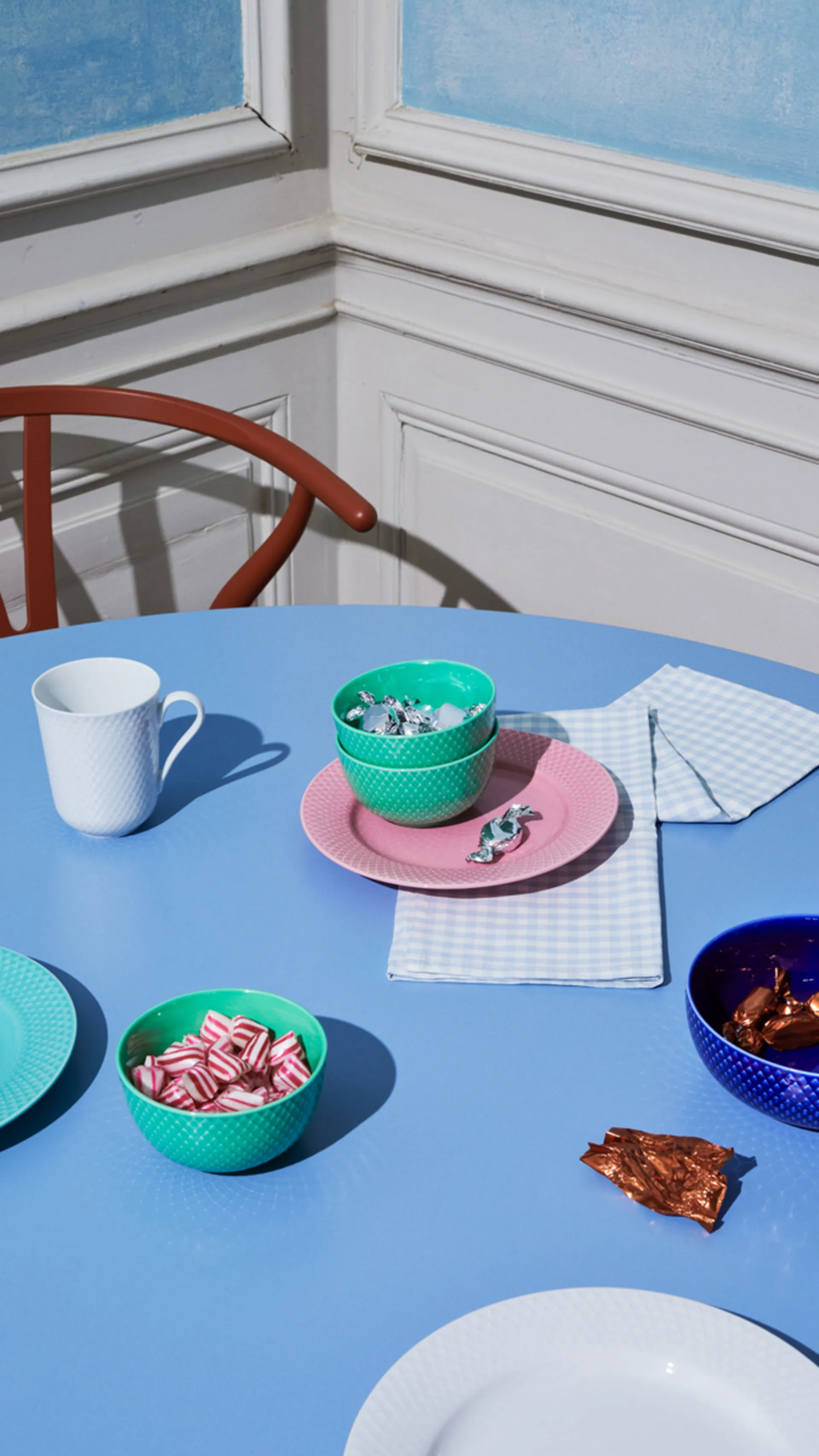 Rhombe skål Ø15,5 cm, Mørkeblå Lyngby Porcelæn