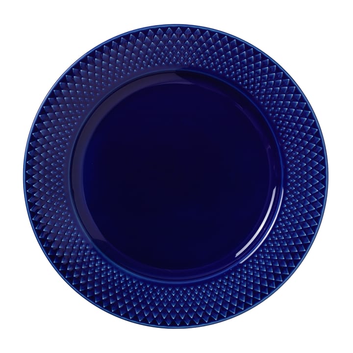 Rhombe tallerken Ø23 cm - Mørkeblå - Lyngby Porcelæn